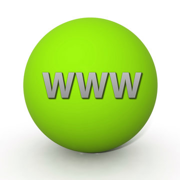 www circular icon on white background