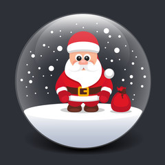 SantaClausSnowGlassBoxBlack