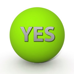 yes circular icon on white background
