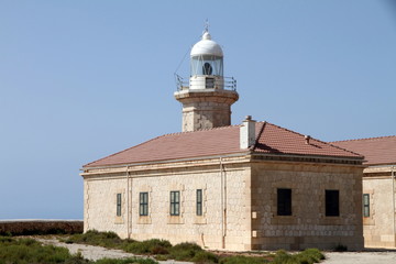 Fototapeta na wymiar Punta Nati lighthouse, Ciudadella, Minorca, Spain