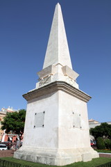 Obelisk, Born square, Ciudadela, Minorca, Spain