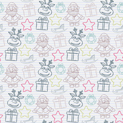 Vector abstract seamless Christmas pattern