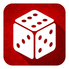 casino flat icon, christmas button, hazard sign