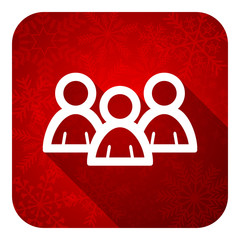 forum flat icon, christmas button