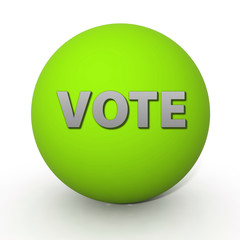 Vote circular icon on white background
