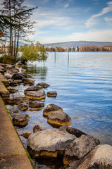 Fototapeta premium Lac d'Annecy rive Ouest