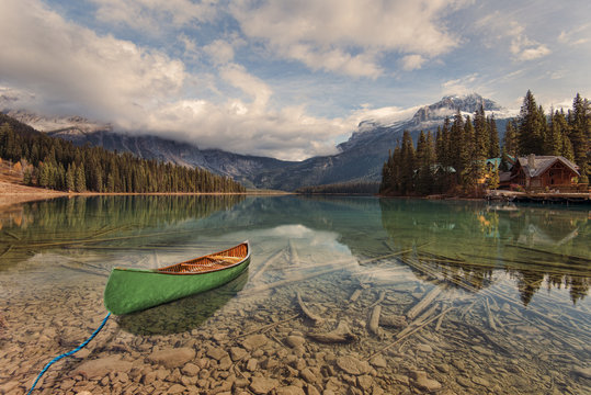 Canoe on Emerald Lake