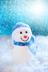 Cute snowman .Christmas toy.Christmas card.