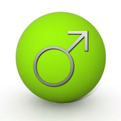 Male circular icon on white background