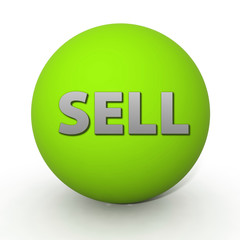 Sell circular icon on white background