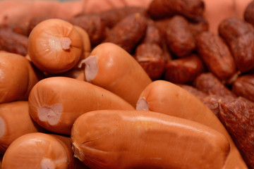 Verschiedene Wuerste - Nahaufnahme