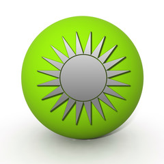 Sun circular icon on white background