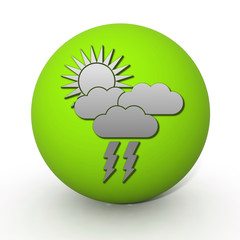 Rain circular icon on white background