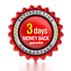 3 days money back stamp
