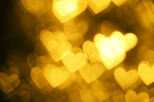 yellow heart shape holiday background