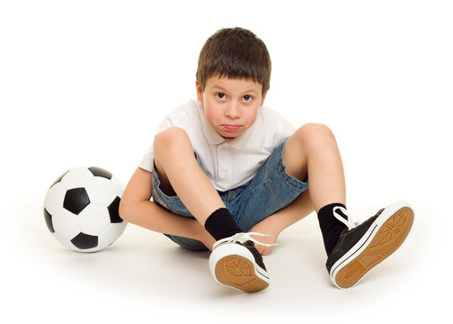 boy with soccer ball