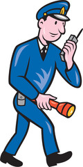 Policeman Torch Radio Cartoon