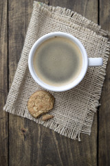 Chocolate chip cookies and coffee