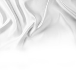 White silk fabric texture background. Copy space