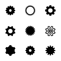 Vector gear icon set
