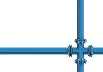 Metal pipe isolated on a white background