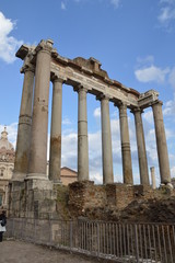 Fototapeta premium Rom, Roman Forum im Herbst
