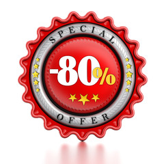 80 percent discount label