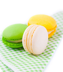 Colourful french macaroons.