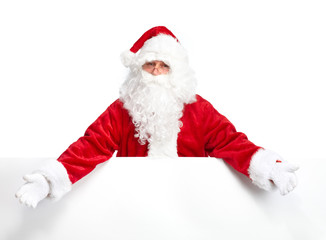 Santa Claus with banner