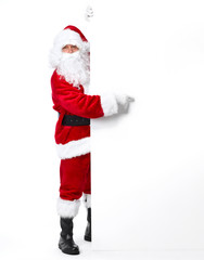 Santa Claus with banner