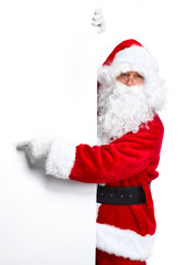 Santa Claus with banner