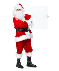 Santa Claus with banner