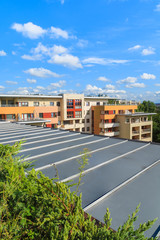 Fototapeta premium View from terrace of new city apartment in Krakow, Poland