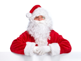 Santa Claus with banner