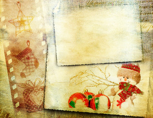 Vintage Christmas background with copy space