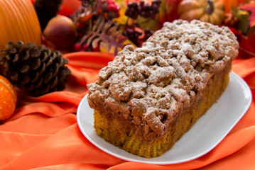 Pumpkin streusel loaf