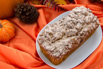 Pumpkin streusel loaf