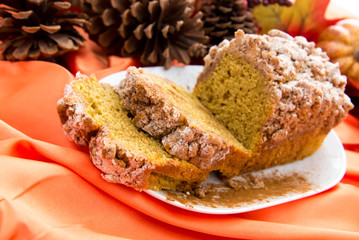 Pumpkin streusel loaf