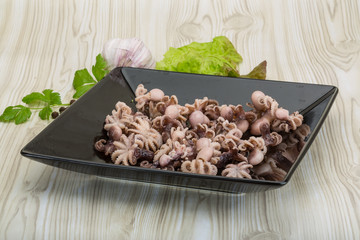Boiled octopus