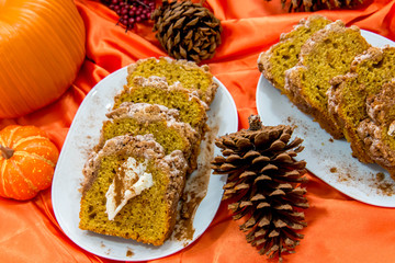 Pumpkin streusel loaf