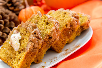 Pumpkin streusel loaf