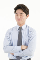 Stressed asian businessman 