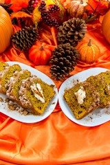 Pumpkin streusel loaf