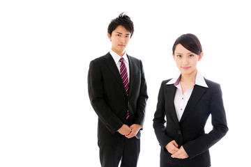 businessperson working image on white background