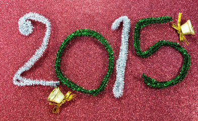new year figures - red base and bell