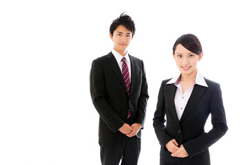 businessperson working image on white background