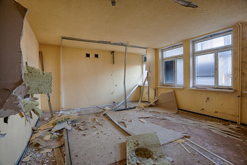 Inside the destroyed house