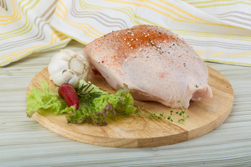 Fototapeta na wymiar Raw chicken breast
