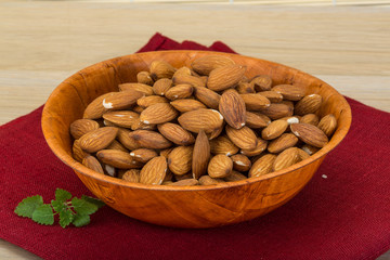 Almond in the bowl