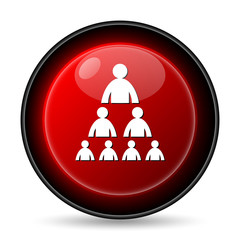Organizational chart with people icon
